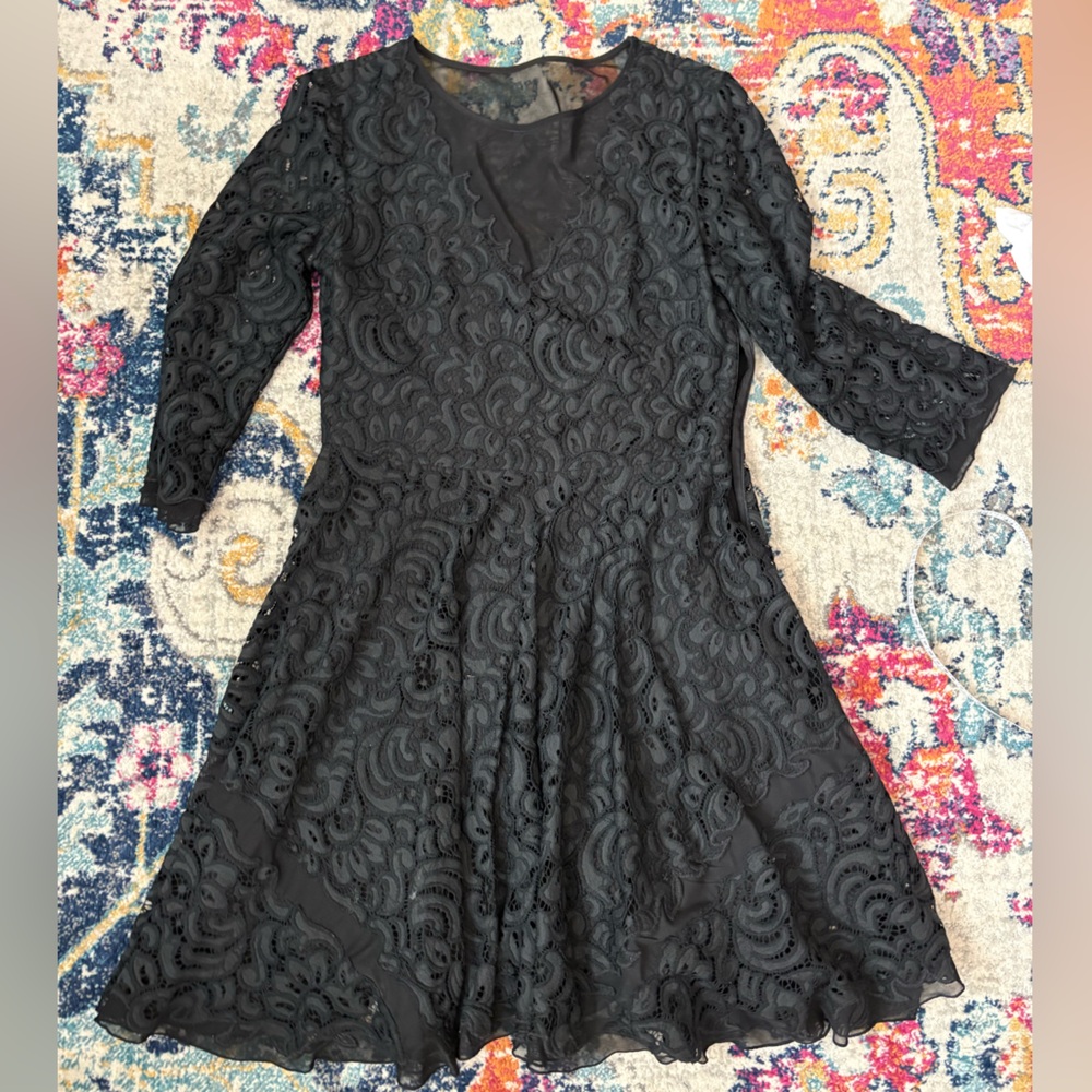 SAYLOR Black Lace Dress